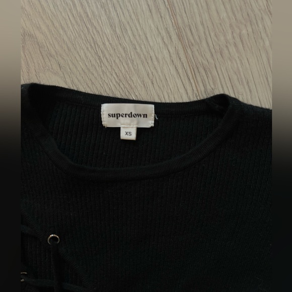 BNWOT Revolve Superdown Tina Lace Up Sweater - Picture 6 of 7